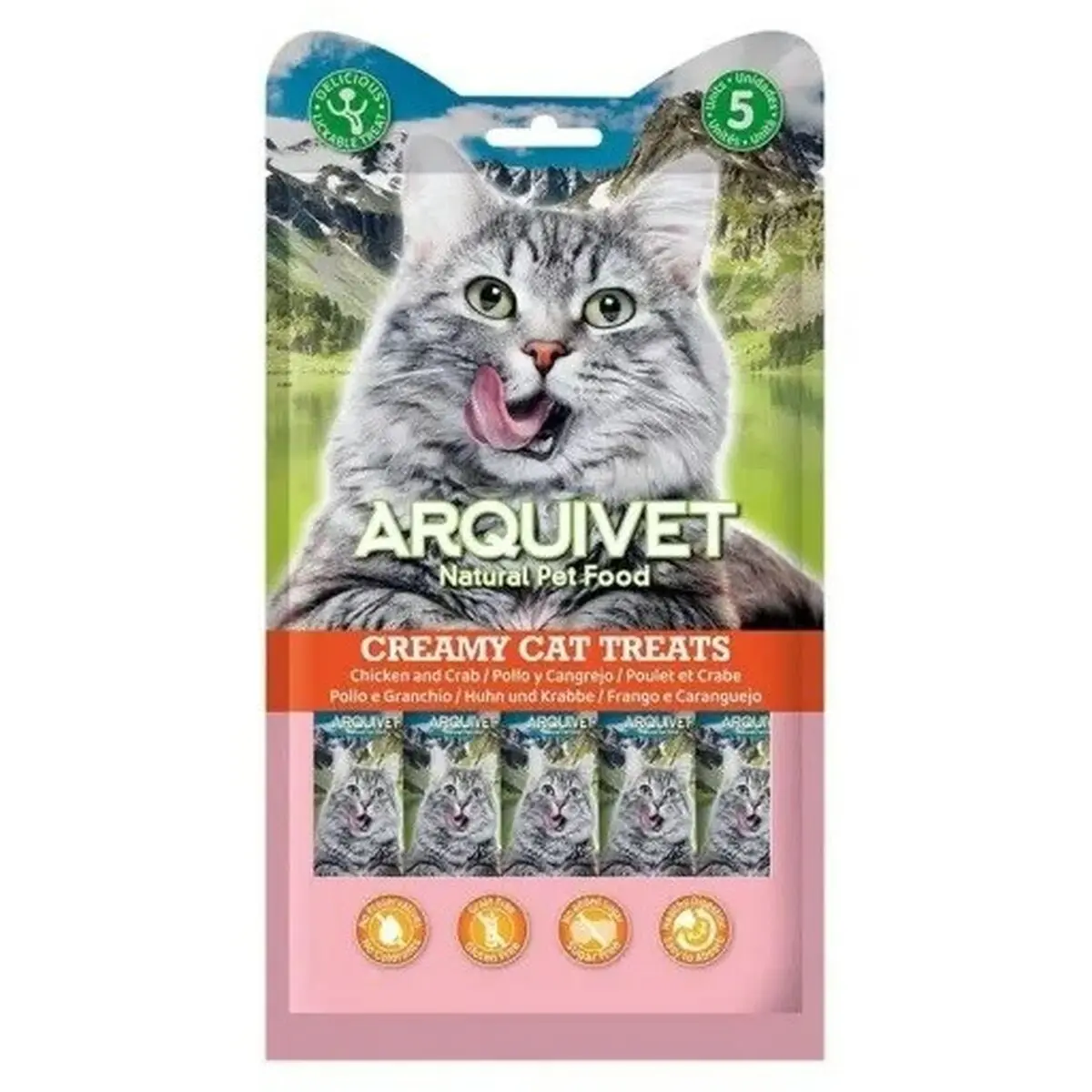 Spuntino per Cat Arquivet Creamy Cat Treats Pollo