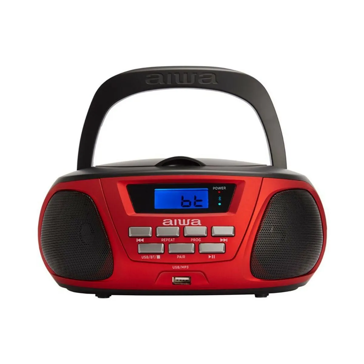 Radio CD Bluetooth MP3 Aiwa BBTU300RD    5W Nero Rosso