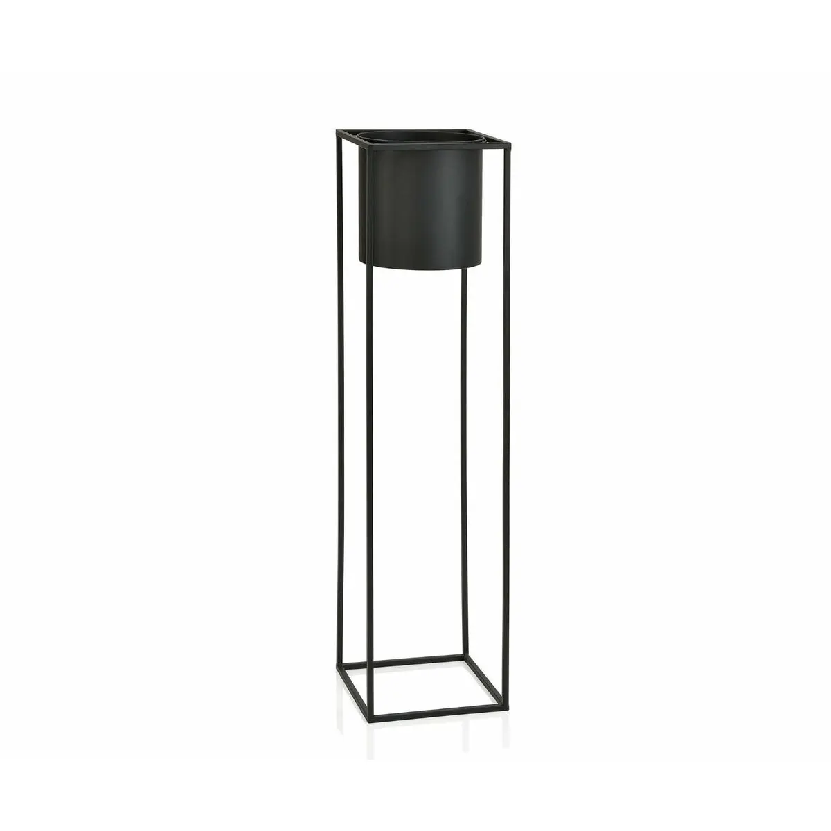 Vaso con supporto Alexandra House Living Nero Metallo 100 x 25 x 25 cm