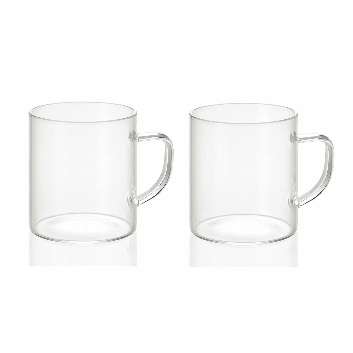 Set di 2 Tazze Mug Andrea House ms19209 Vetro 300 ml