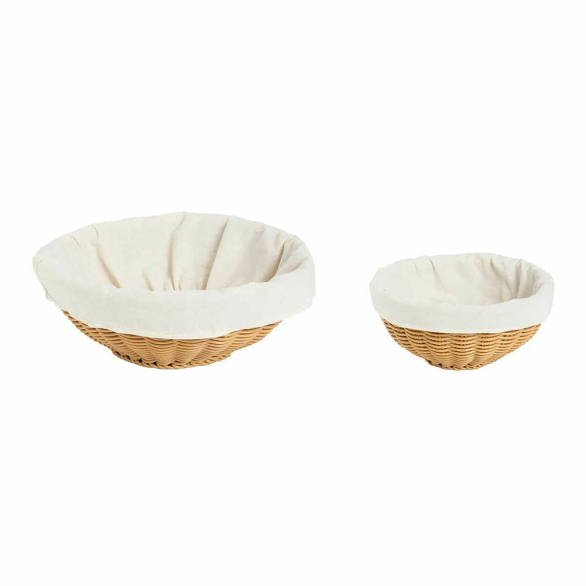 Set di Cestini Andrea House ms73144 rattan sintetico 2 Pezzi Ø 29 x 9 cm