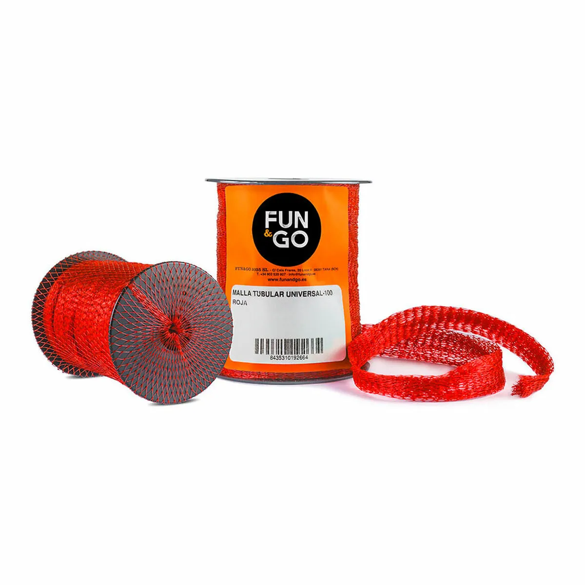 Rete tubolare per imballaggi Fun&Go Universal-100 Rosso 25 m