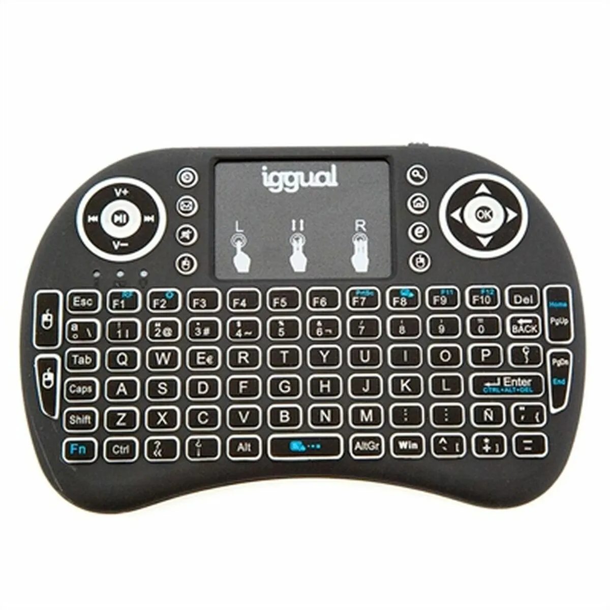 Tastiera iggual Mini teclado inalámbrico con panel táctil