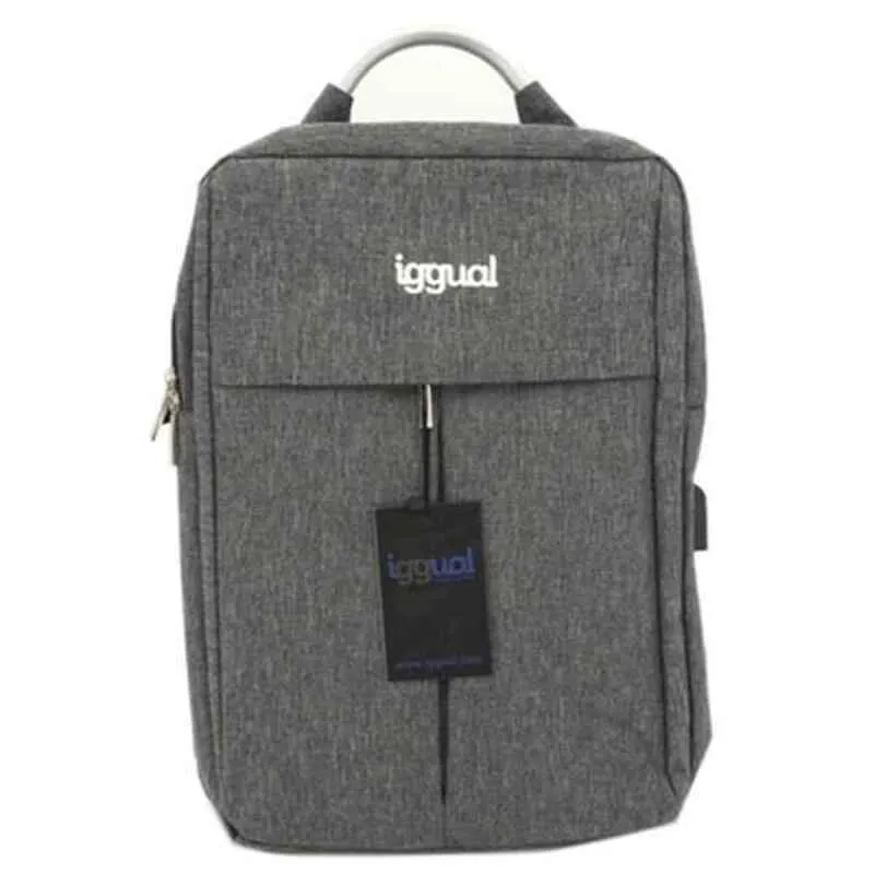 Zaino per Portatile iggual IGG317044 Impermeabile Grigio