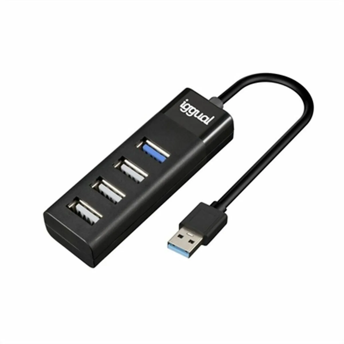 Hub USB 4 Porte iggual IGG317686 Nero