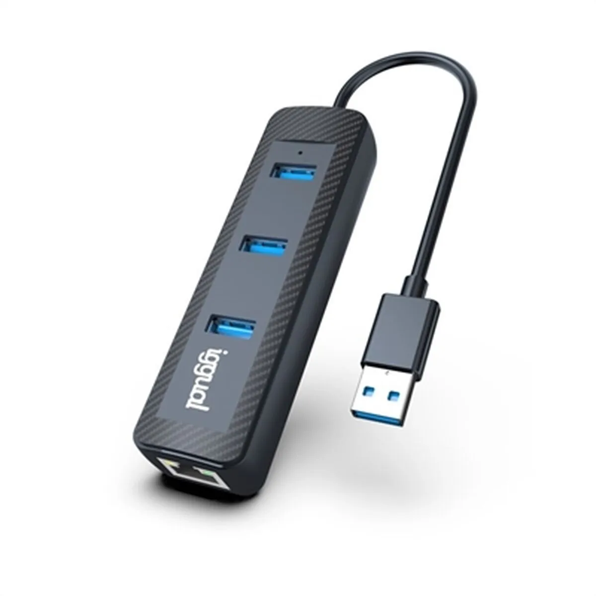 Hub USB 3 Porte iggual CARBON