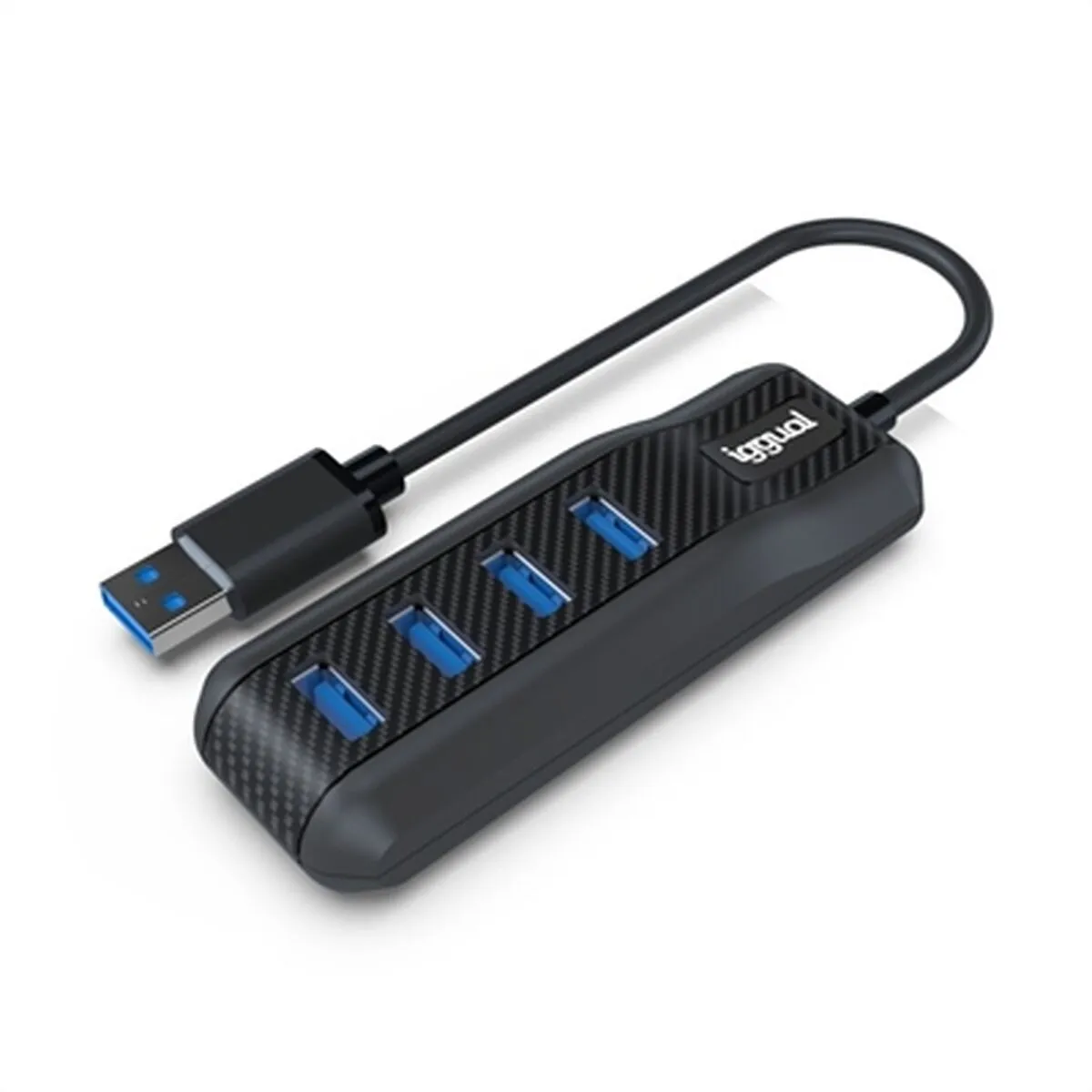 Hub USB 4 Porte iggual CARBON