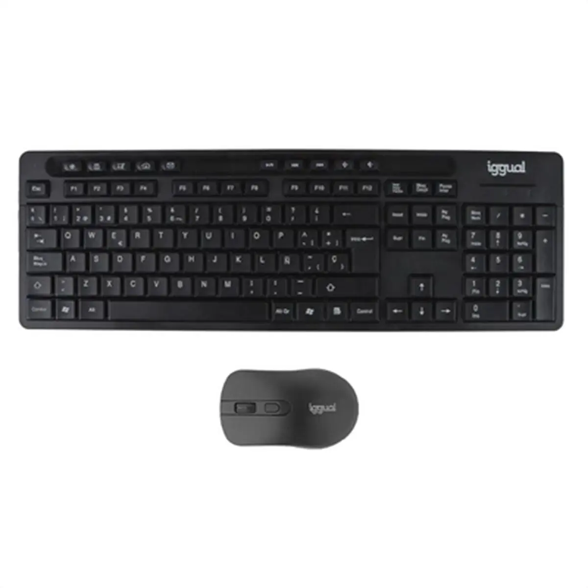 Tastiera e Mouse iggual IGG319277 Nero Qwerty in Spagnolo QWERTY