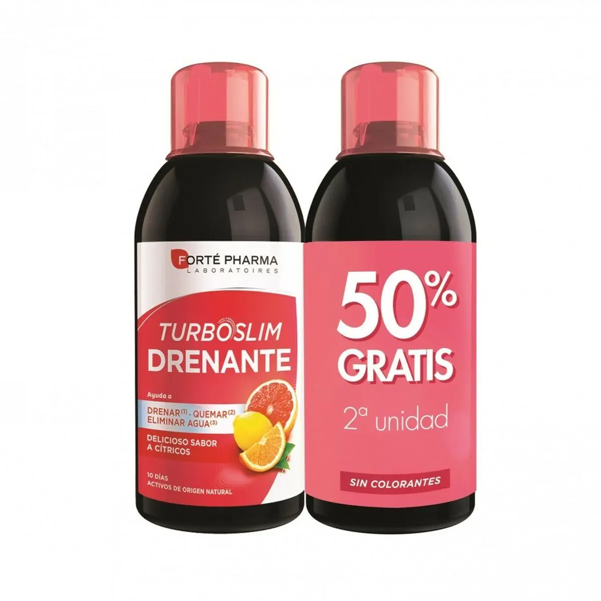 Integratore Alimentare Forté Pharma Slim Drenante 500 ml Agrumi 2 Unità