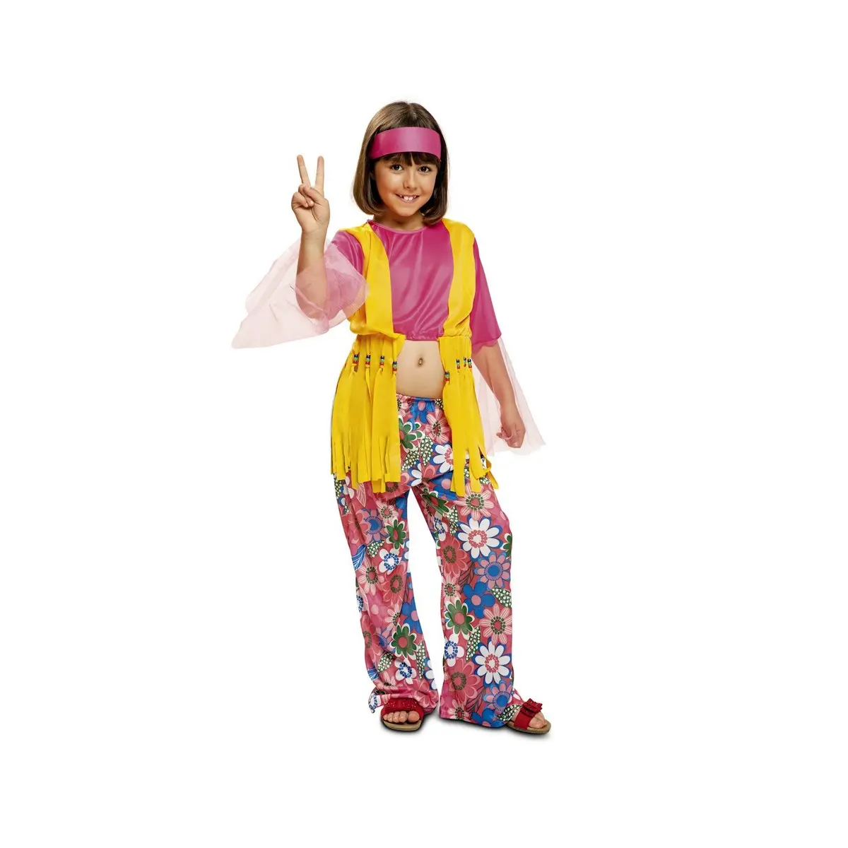 Costume per Bambini My Other Me Flower Hippie 3-4 Anni