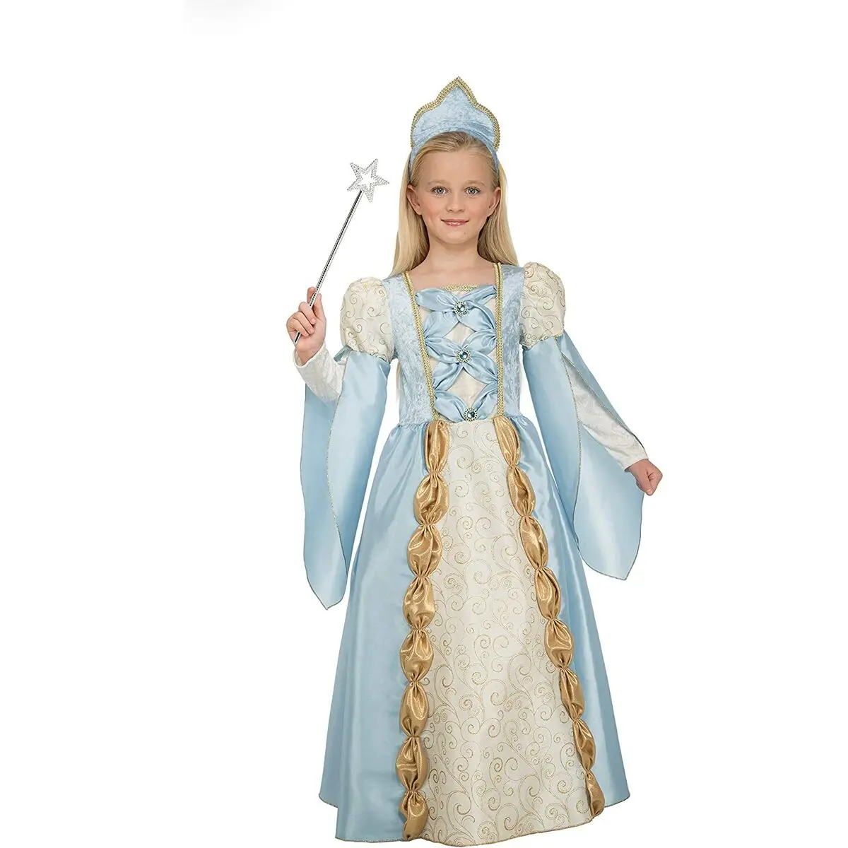 Costume per Bambini    Azzurro Regina 5-6 Anni