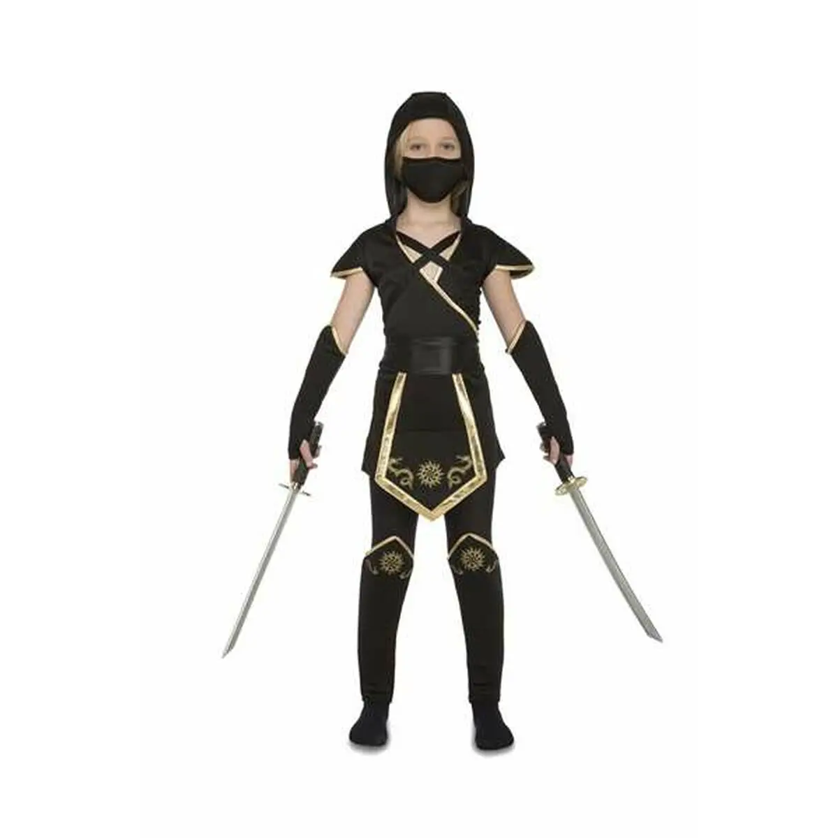 Costume per Bambini My Other Me Nero Ninja 5-6 Anni (5 Pezzi)