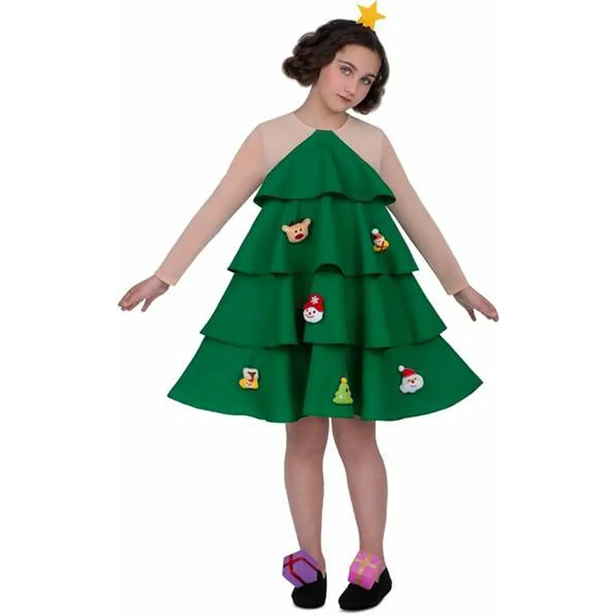 Costume per Bambini My Other Me Verde Albero di Natale M 5-6 Anni