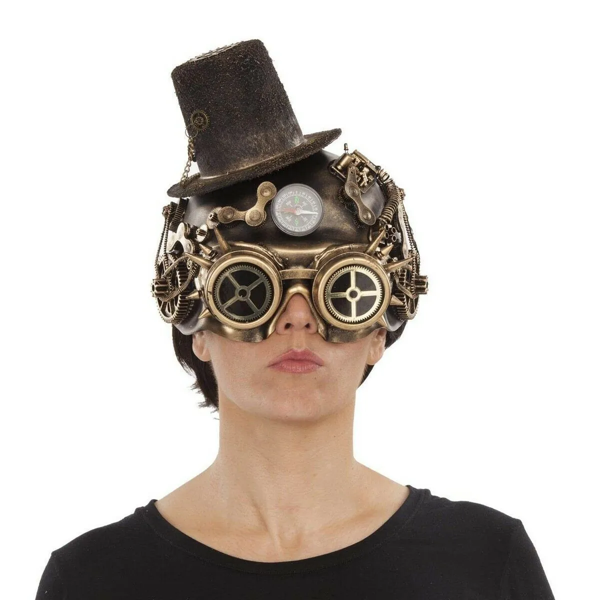 Maschera My Other Me Rame Taglia unica Steampunk