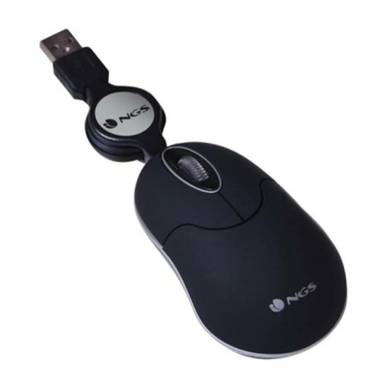 Mouse Ottico Retrattile VARIOS SINBLACK 1000 dpi Nero