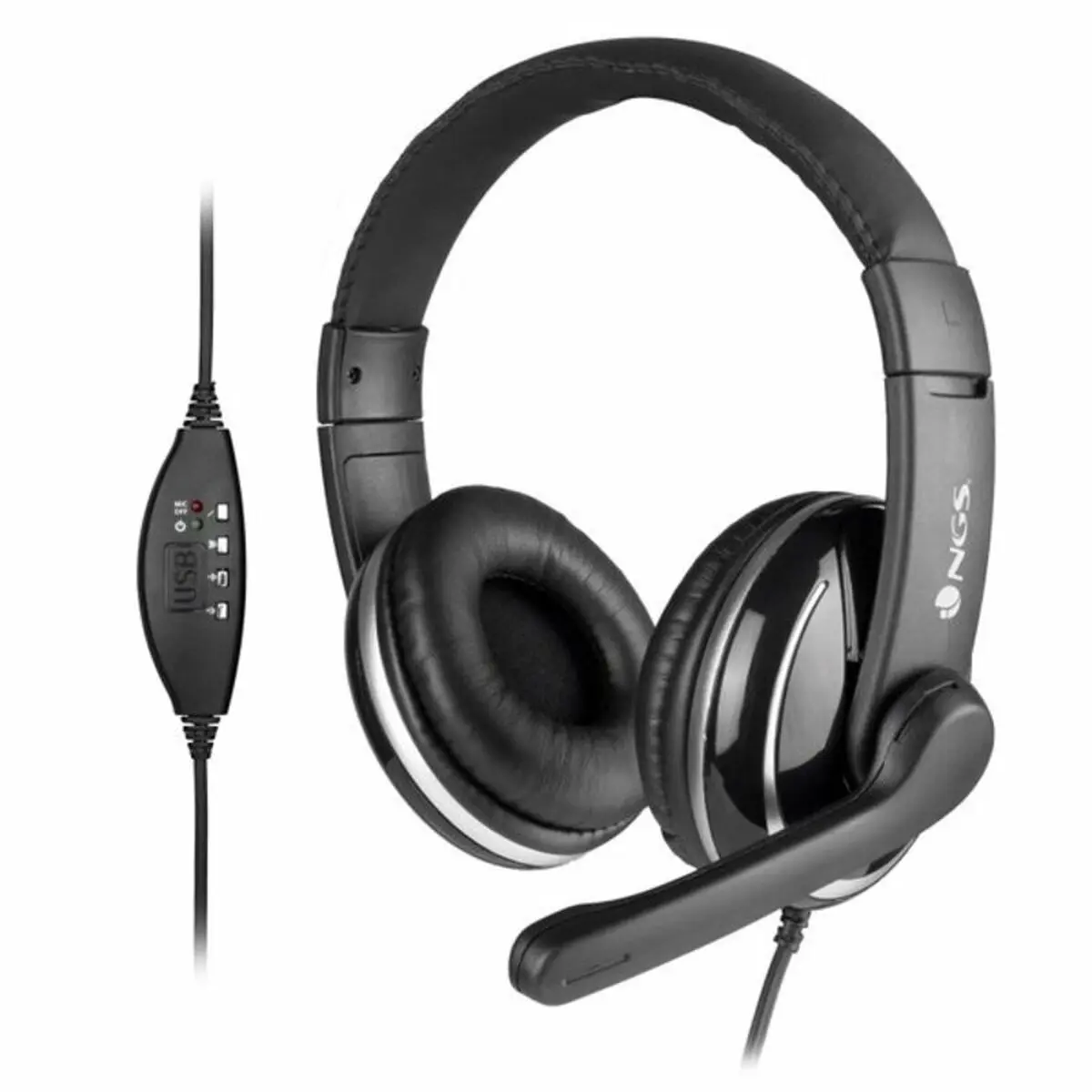 Auricolari con Microfono NGS NGS-HEADSET-0196 Nero