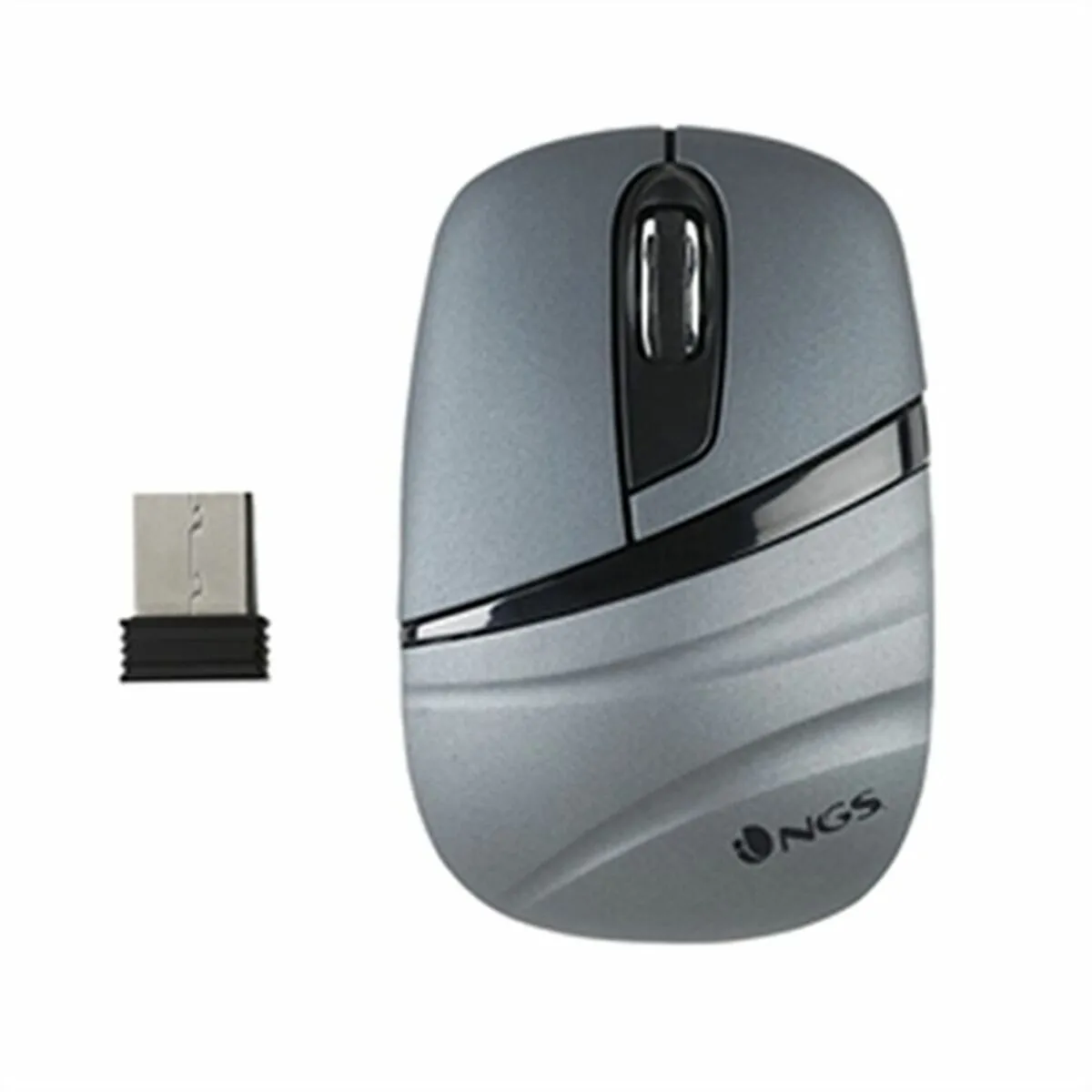 Mouse NGS ASH DUAL Nero Nero/Argentato (1 Unità)