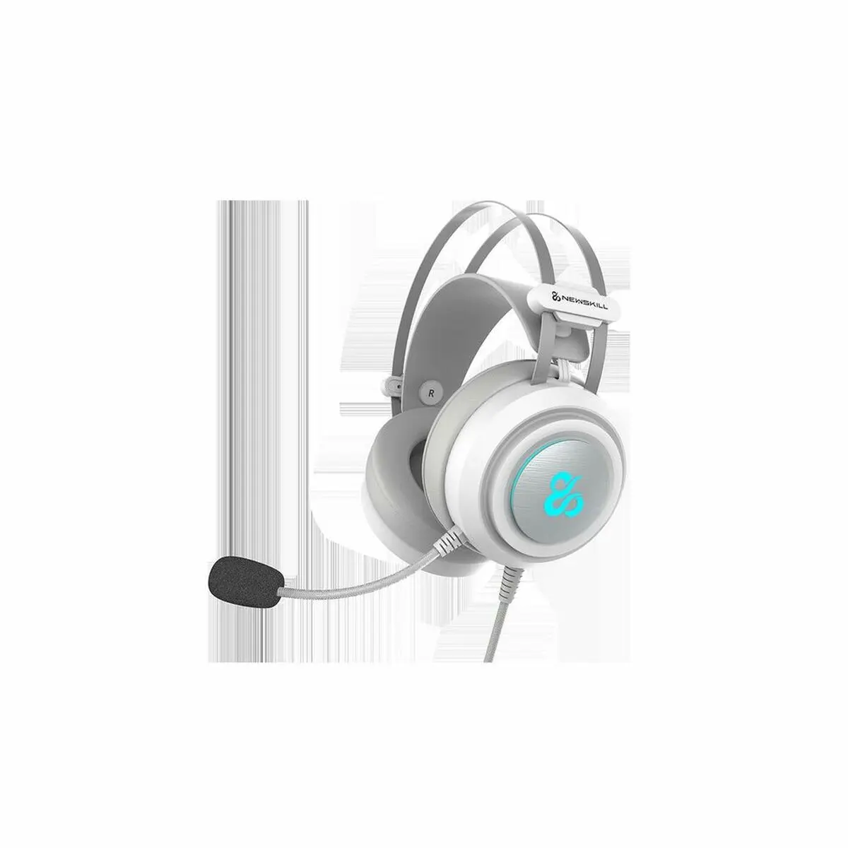 Auricolari con Microfono Newskill Drakain Bianco 2,4 m Multicolore Avorio