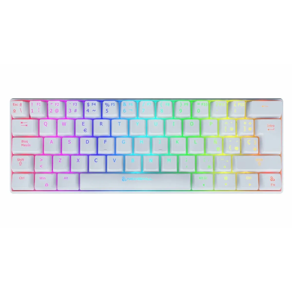 Tastiera per Giochi Newskill Pyros Ivory RGB Qwerty in Spagnolo