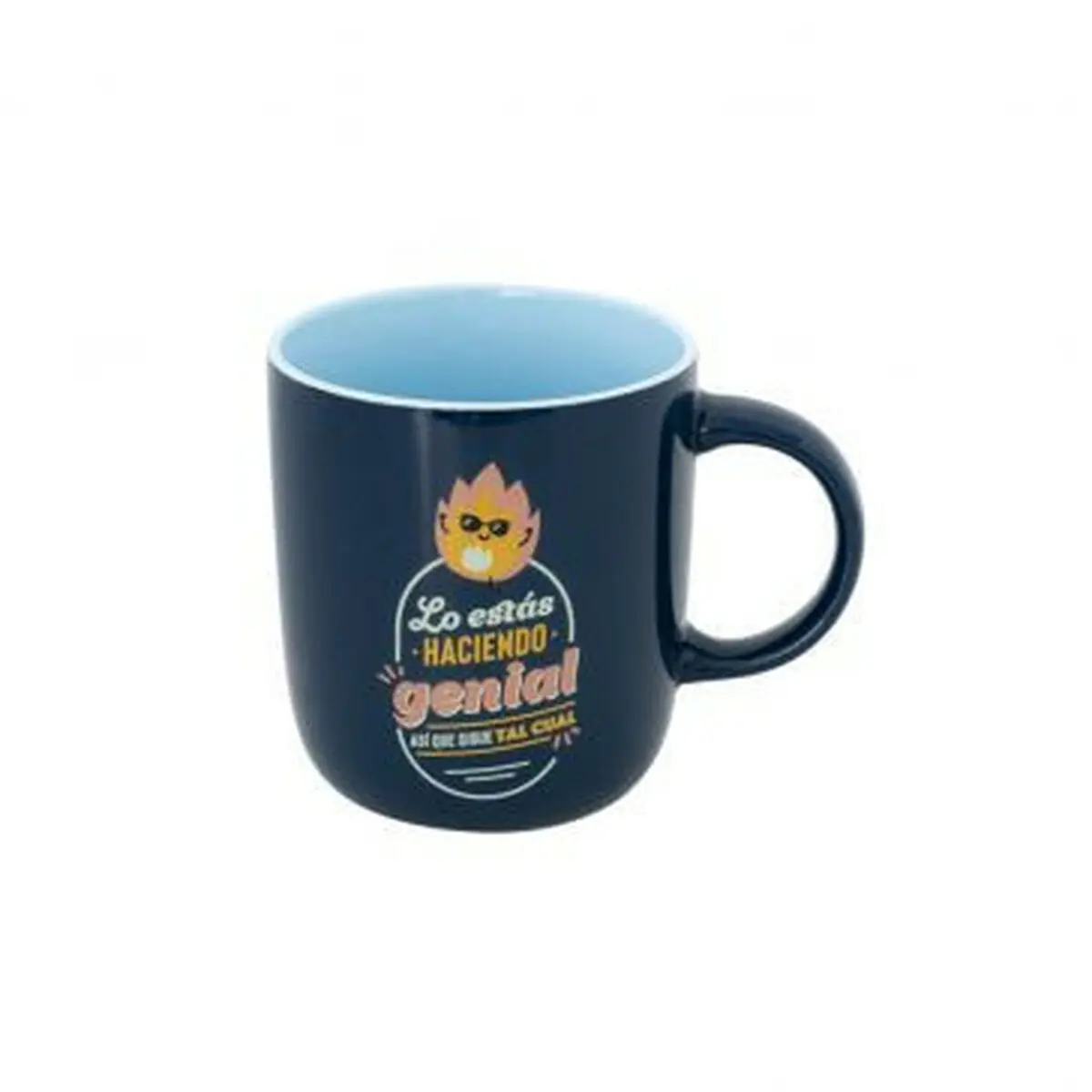 Tazza Mug Mr. Wonderful LO ESTÁS HACIENDO GENIAL, ASÍ QUE ¡SIGUE TAL CUAL! Multicolore Ceramica 370 ml