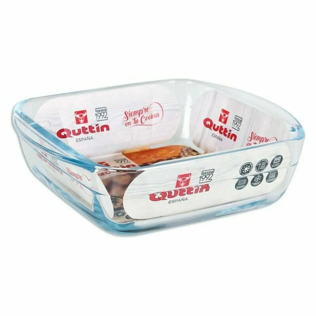 Teglia da Cucina Quttin 66603 1,1 L Vetro 19,7 x 16,8 x 5,6 cm