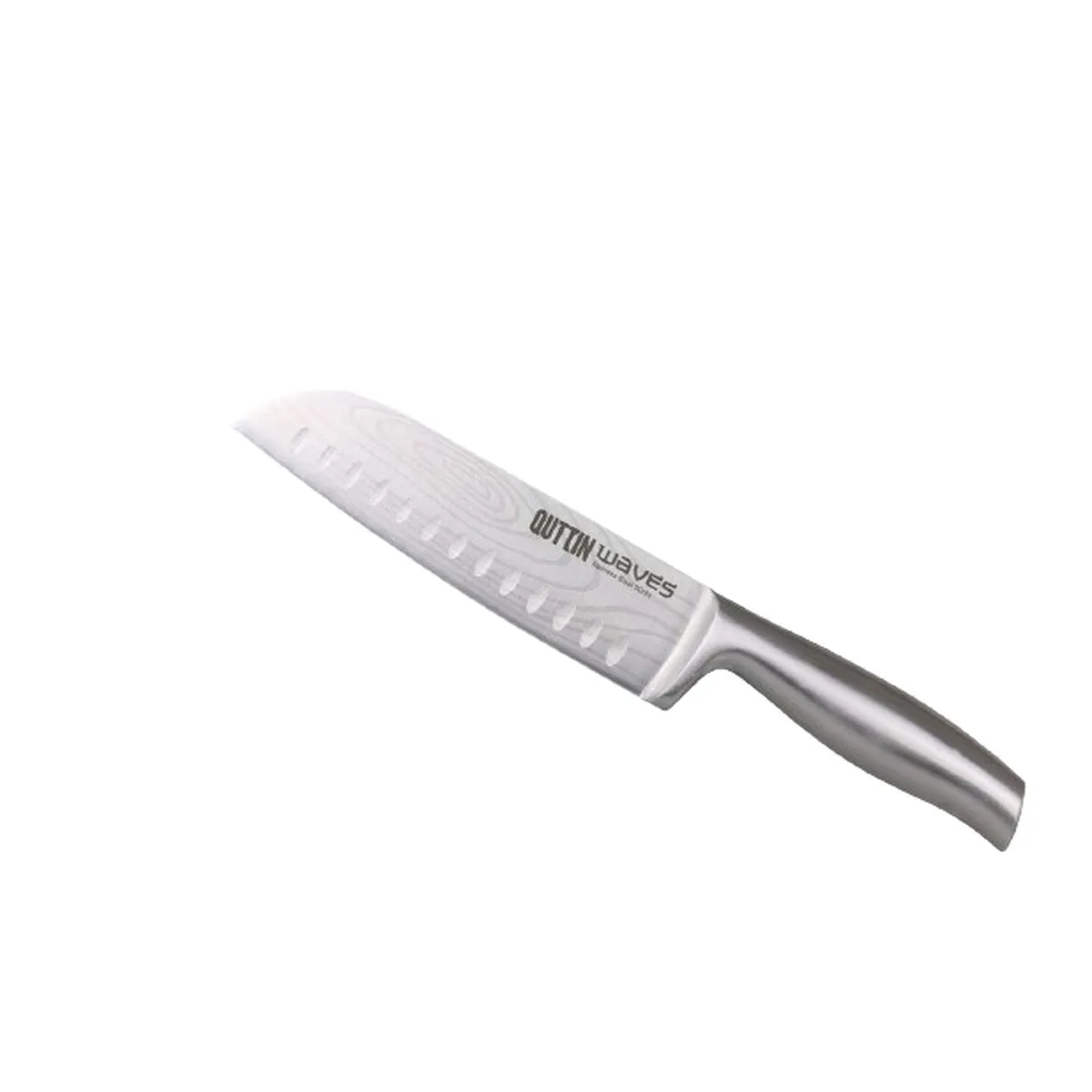 Coltello Santoku Quttin Santoku Waves Argentato (17 cm)