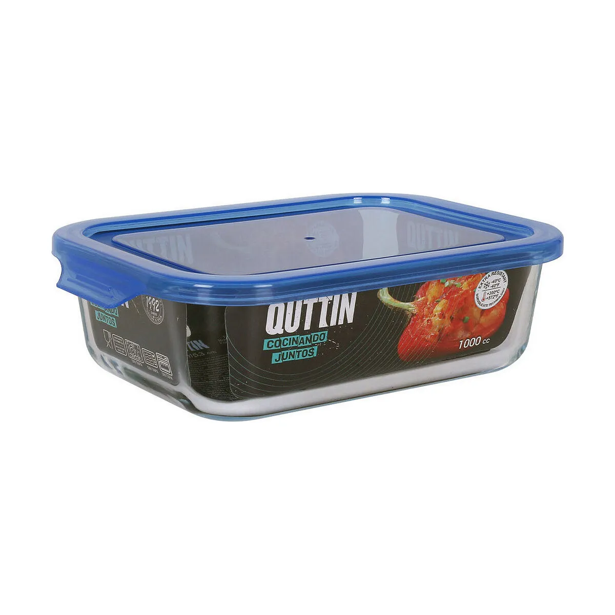 Porta pranzo Quttin   Rettangolare Azzurro 20,5 x 15,5 x 6,4 cm 1 L