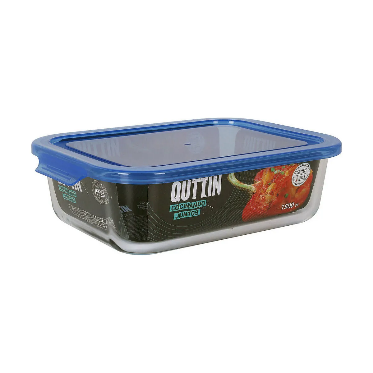 Porta pranzo Quttin   Rettangolare Azzurro 1,5 L 23 x 17,5 x 7 cm