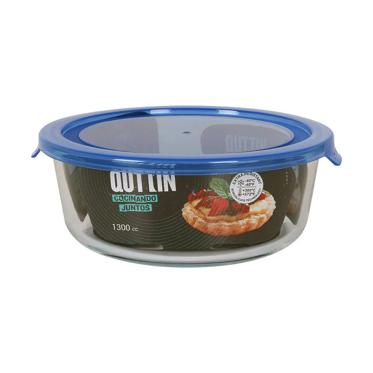 Porta pranzo Quttin   Rotonda Azzurro 1,3 L (Ø 20,5 x 7,5 cm)