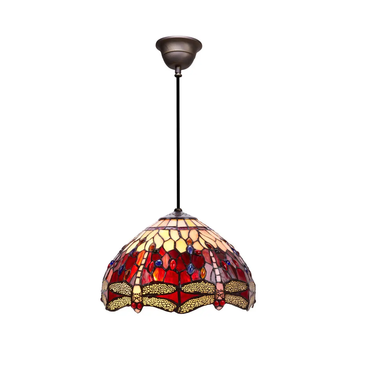 Lampadario Viro Rosso Ferro 60 W 30 x 30 x 30 cm