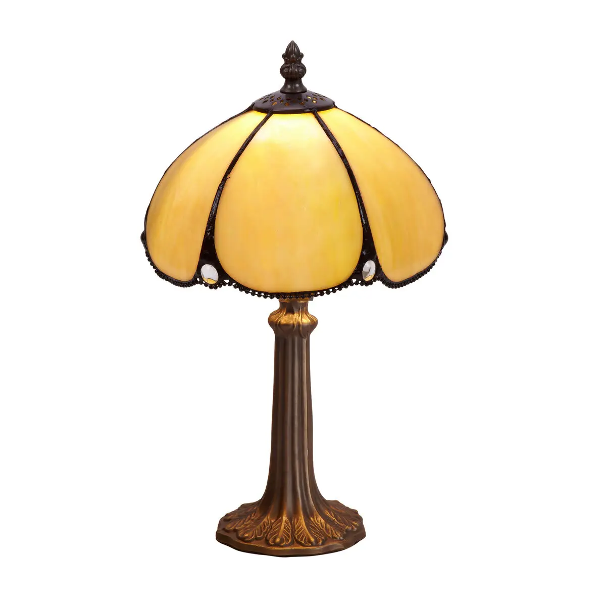 Lampada da tavolo Viro Virginia Beige Zinco 60 W 20 x 37 x 20 cm