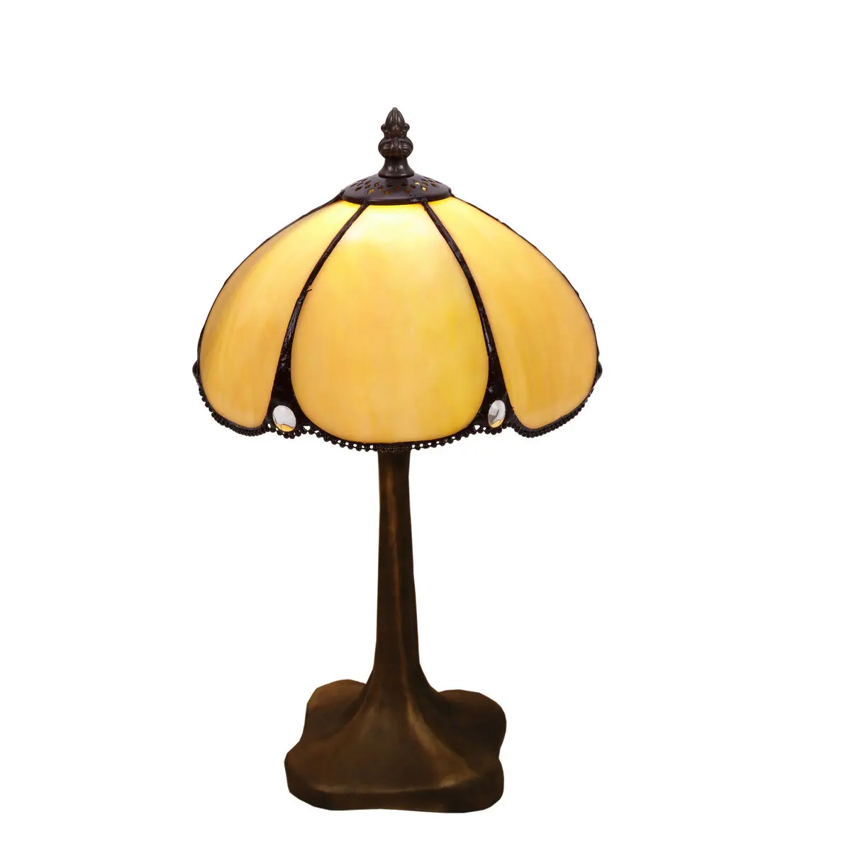 Lampada da tavolo Viro Virginia Beige Zinco 60 W 20 x 37 x 20 cm