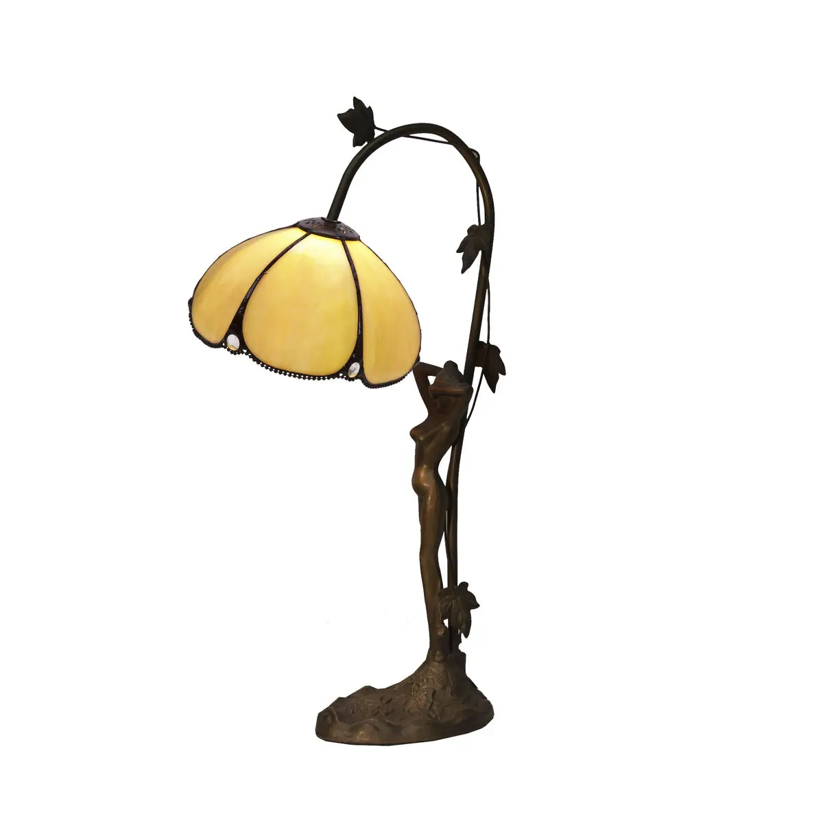 Lampada da tavolo Viro Virginia Beige Zinco 60 W 20 x 54 x 35 cm