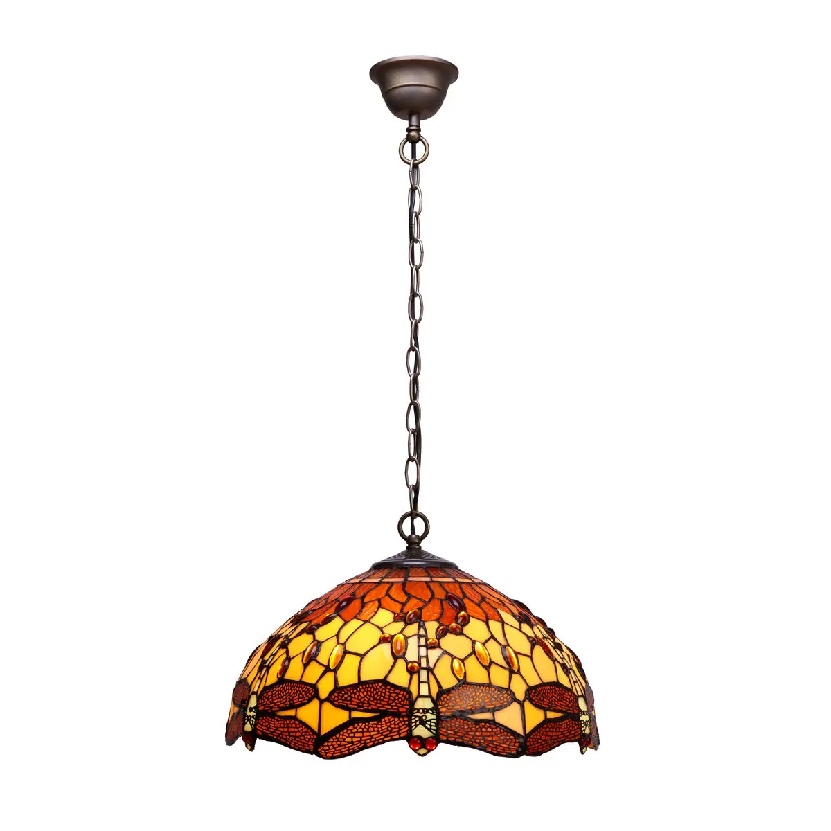 Lampadario Viro Belle Amber Ambra Ferro 60 W 40 x 130 x 40 cm