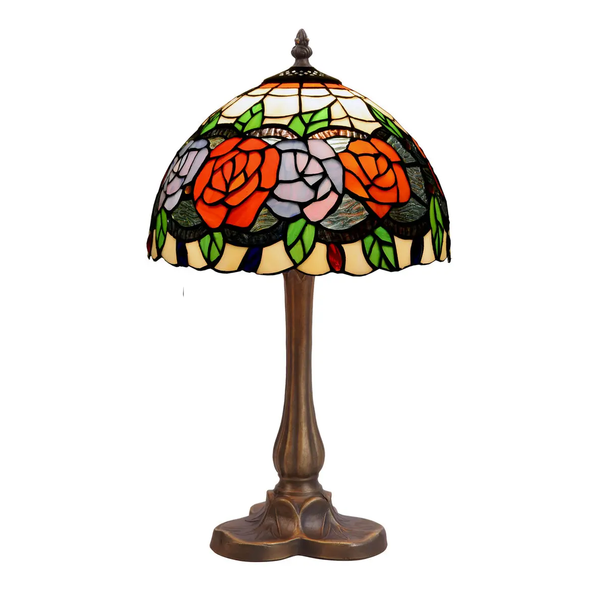 Lampada da tavolo Viro Rosy Rosso Verde Arancio Orange Zinco 60 W 20 x 37 x 20 cm