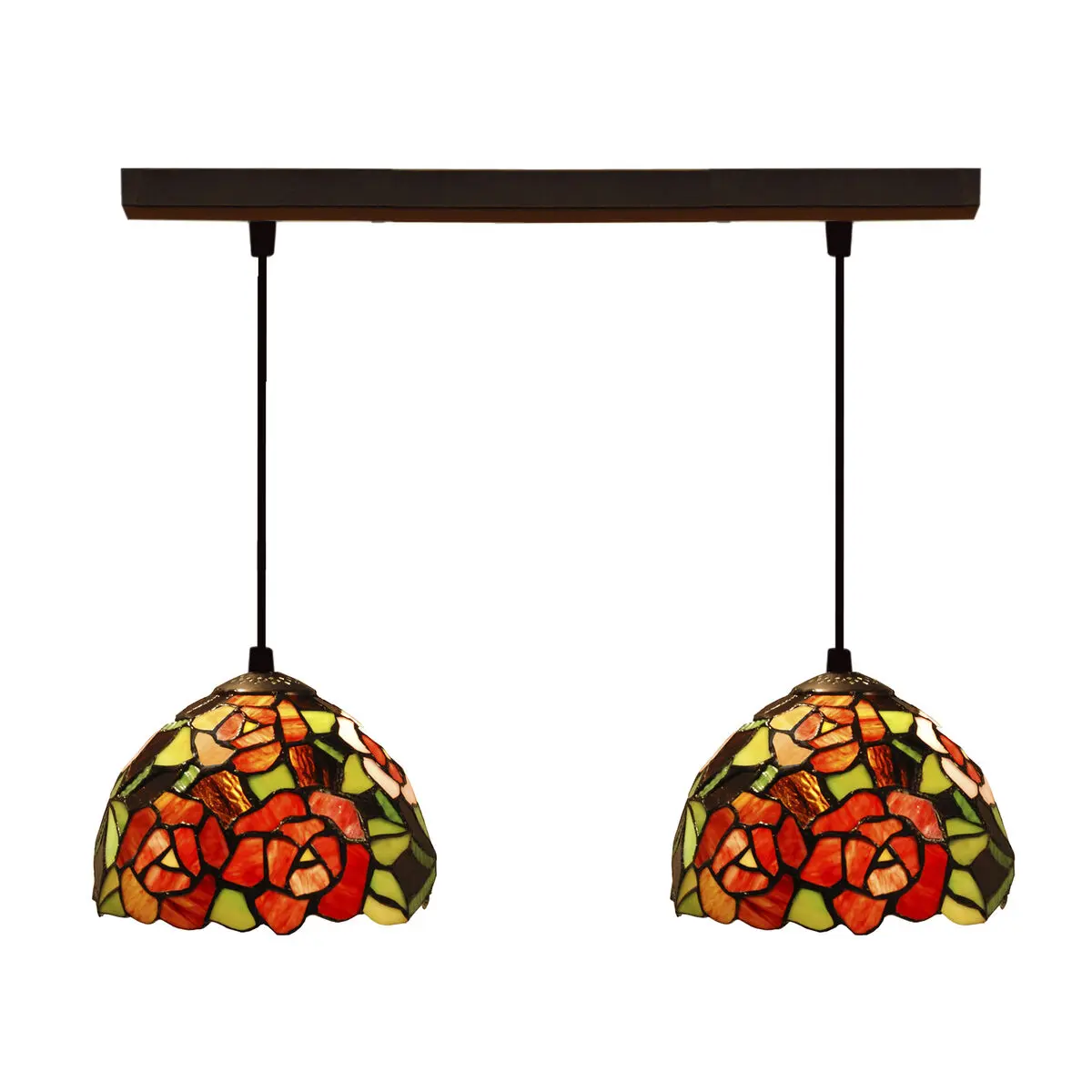 Lampadario Viro Rosso Ferro 60 W 50 x 20 x 20 cm