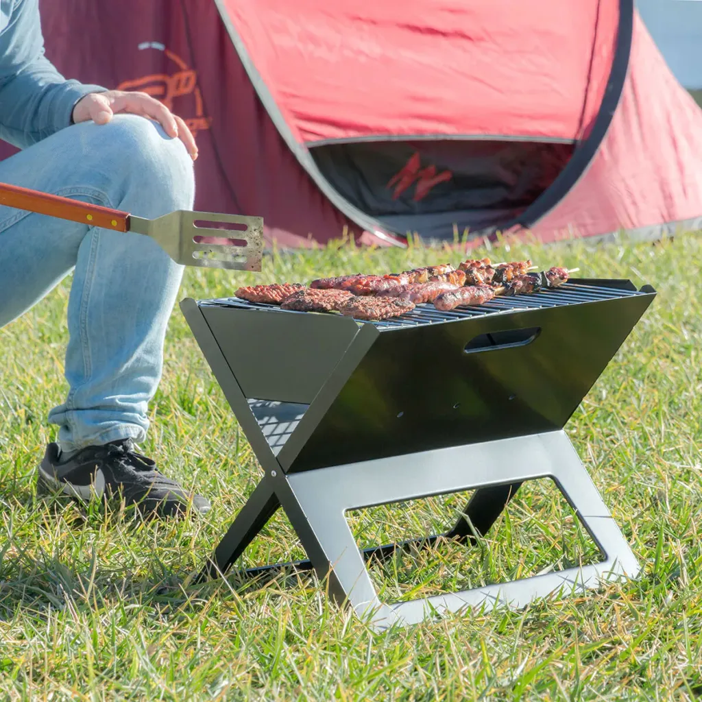 Barbecue Pieghevole Portatile a Carbone FoldyQ InnovaGoods