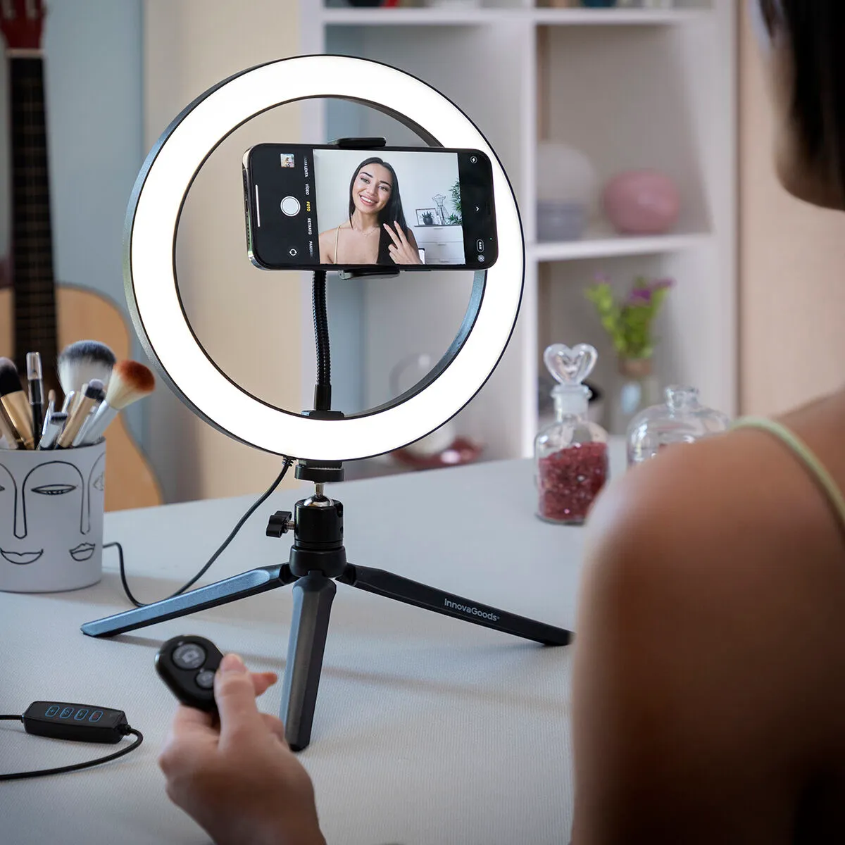 Ring Light con Treppiede e Telecomando Youaro InnovaGoods