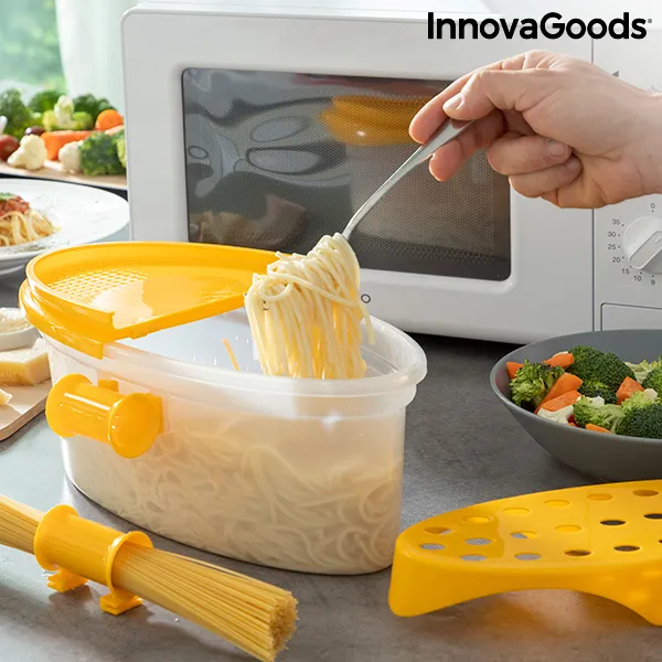 Cuocipasta per Microonde 4 in 1 con Accessori e Ricette Pastrainest InnovaGoods