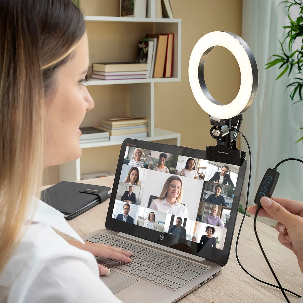 Ring Light Selfie con Pinza di Supporto Lumahoop InnovaGoods