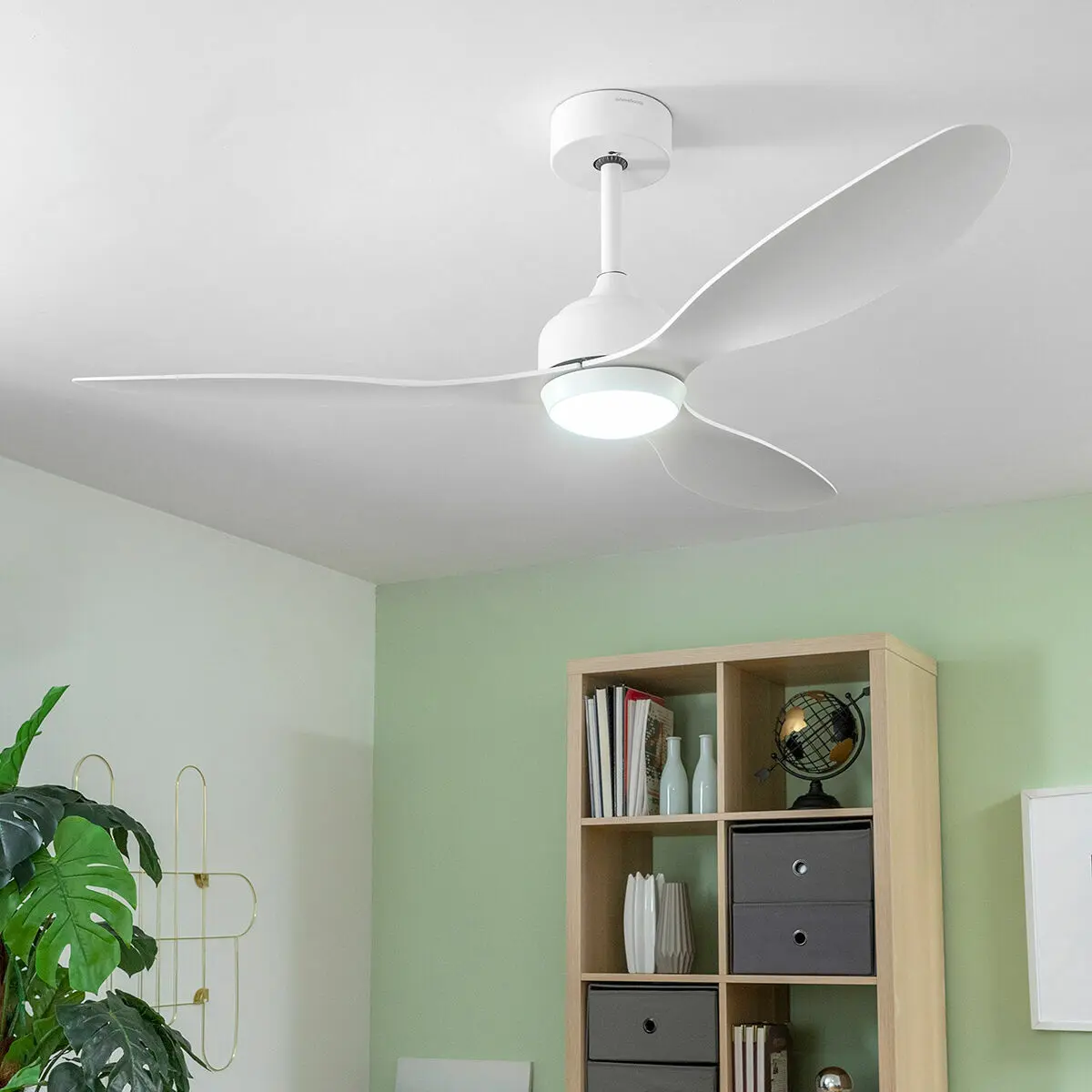 Ventilatore da Soffitto con Luce LED e 3 Pale ABS Flaled InnovaGoods Bianco 36 W