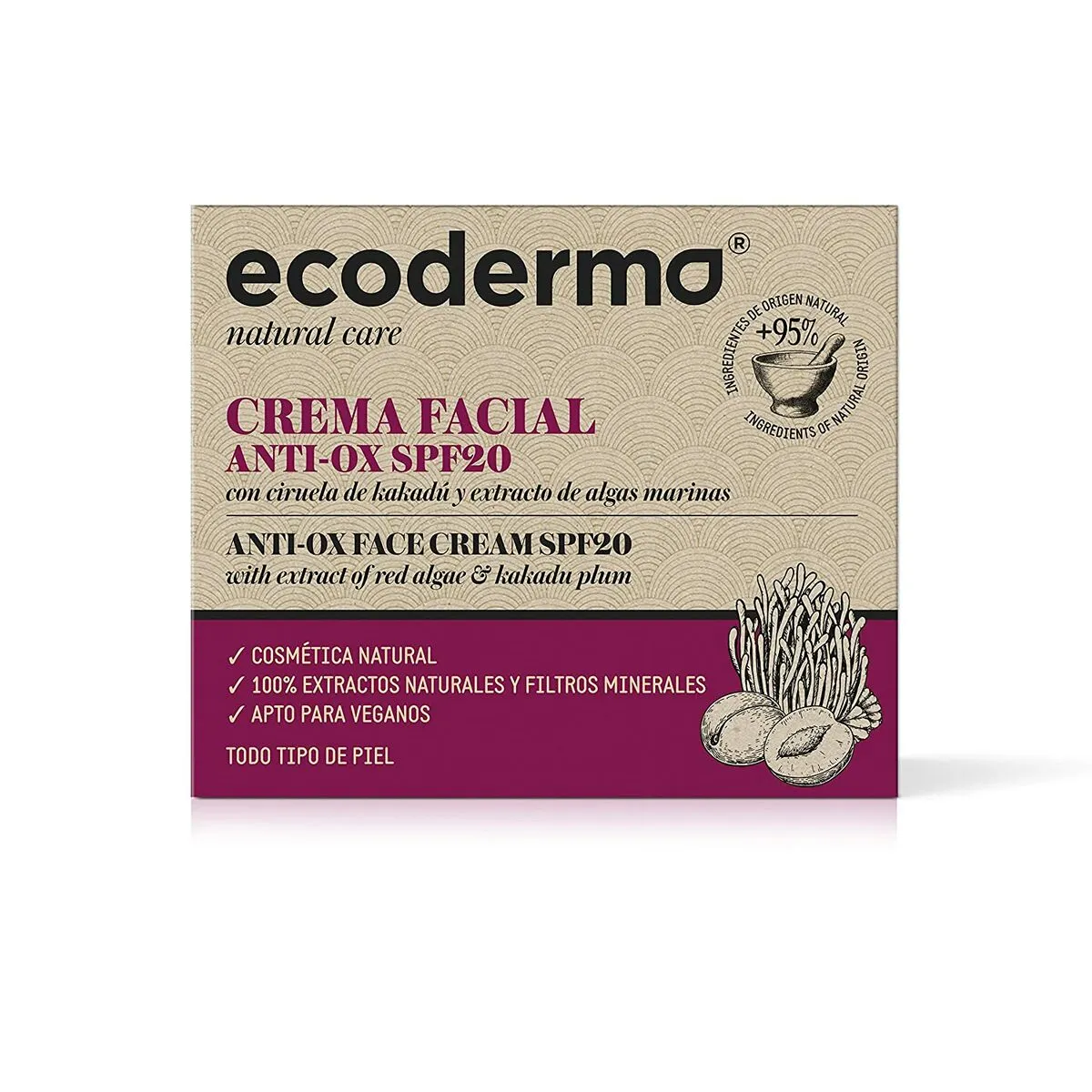 Crema Viso Ecoderma Anti-Ox Spf 20 (50 ml)