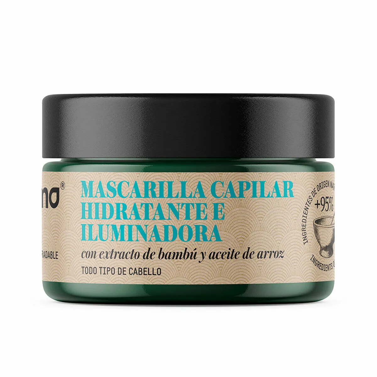 Maschera per Capelli Ecoderma Idratante Illuminante 250 ml