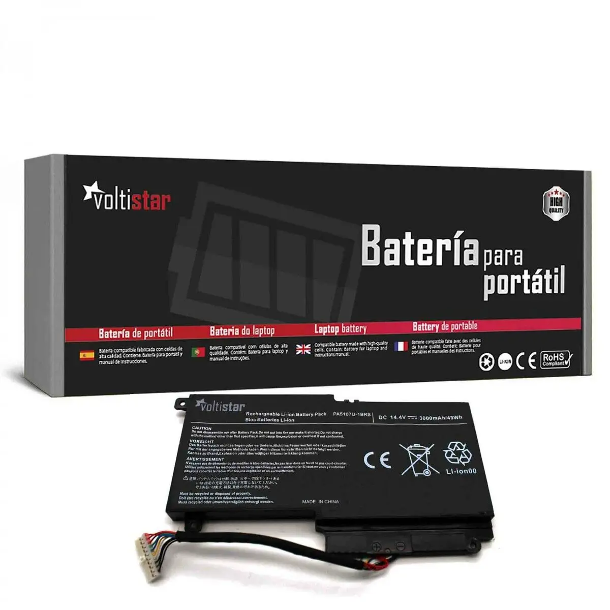 Batteria per Laptop Voltistar BATTOSHP55 Nero 3000 mAh