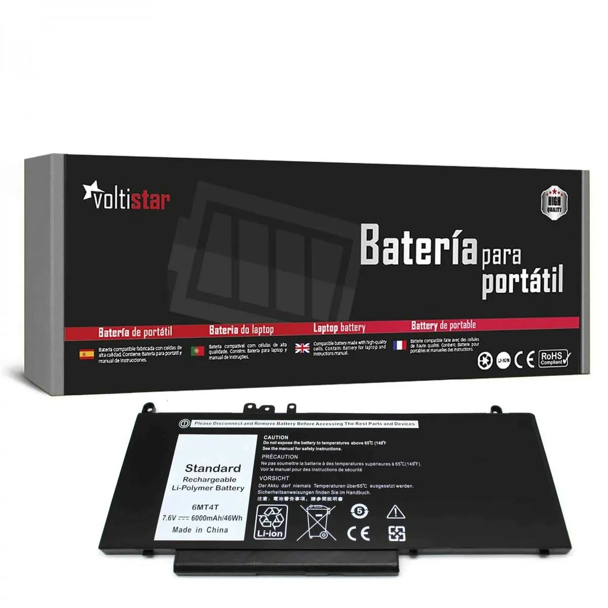 Batteria per Notebook Voltistar BAT2180 Nero 6000 mAh 7,6 V