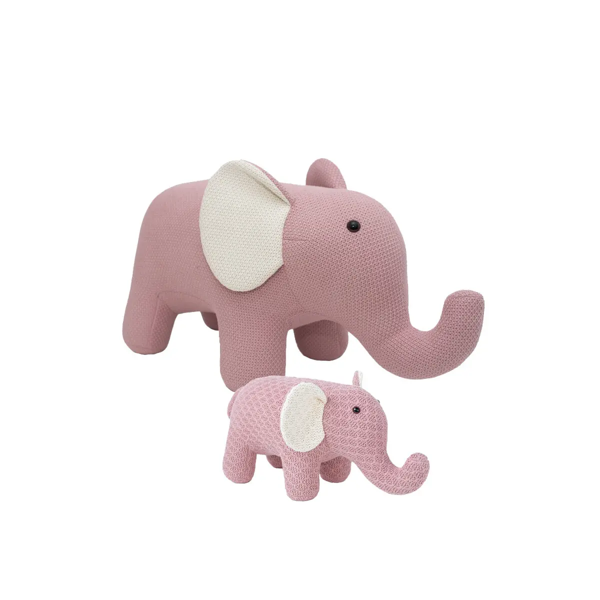 Peluche Crochetts AMIGURUMIS PACK Bianco Elefante 48 x 26 x 23 cm 90 x 35 x 48 cm 2 Pezzi