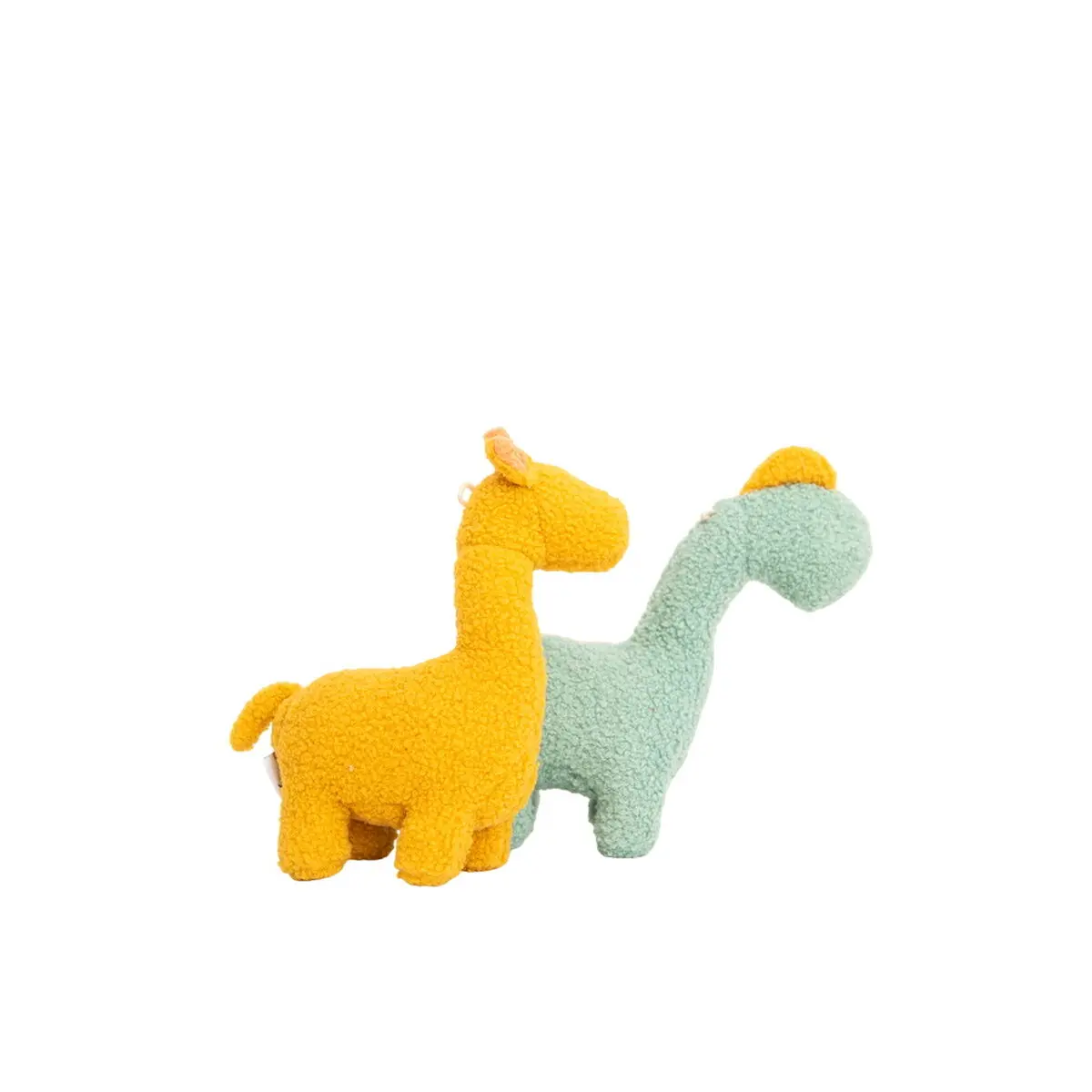 Peluche Crochetts Giallo Dinosauro Giraffa 30 x 24 x 10 cm 2 Pezzi