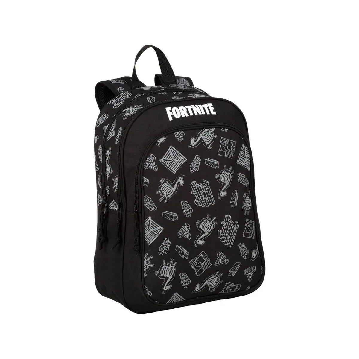 Zaino Scuola Fortnite Nero 42 x 32 x 20 cm