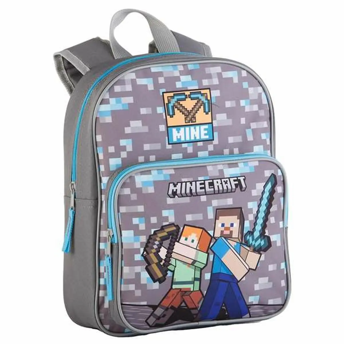 Zaino Scuola Minecraft Warriors 30 x 24 x 8 cm