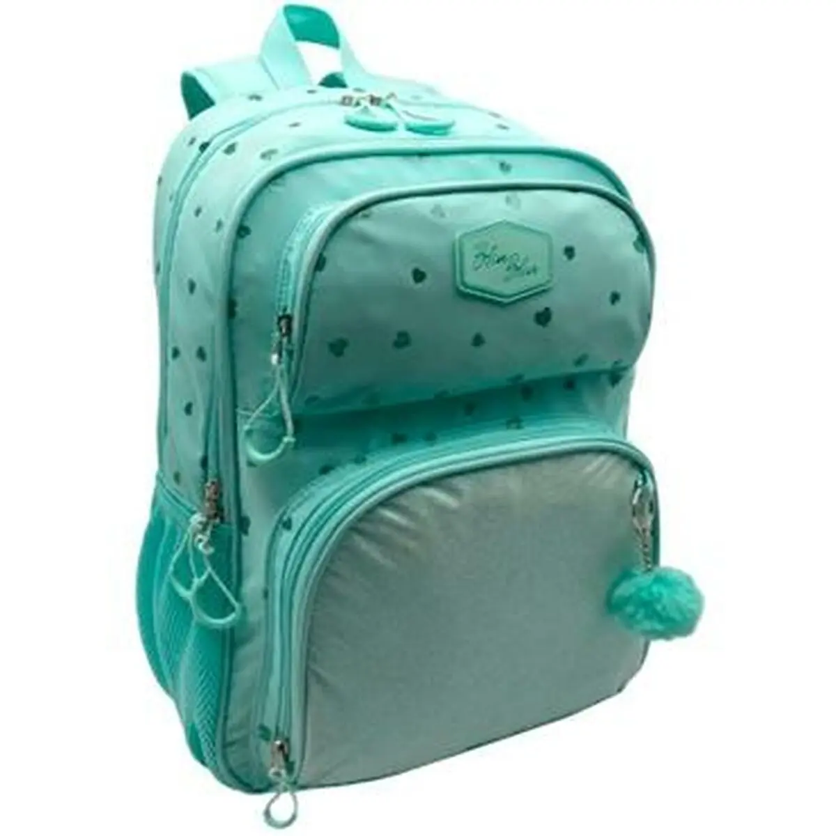 Zaino Scuola Blin-Blin Turchese 42 x 31 x 17 cm Cuori